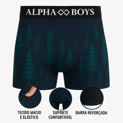 Kit 10 Cuecas Boxer Masculinas Estampadas – Alpha Boys | Conforto e Performance