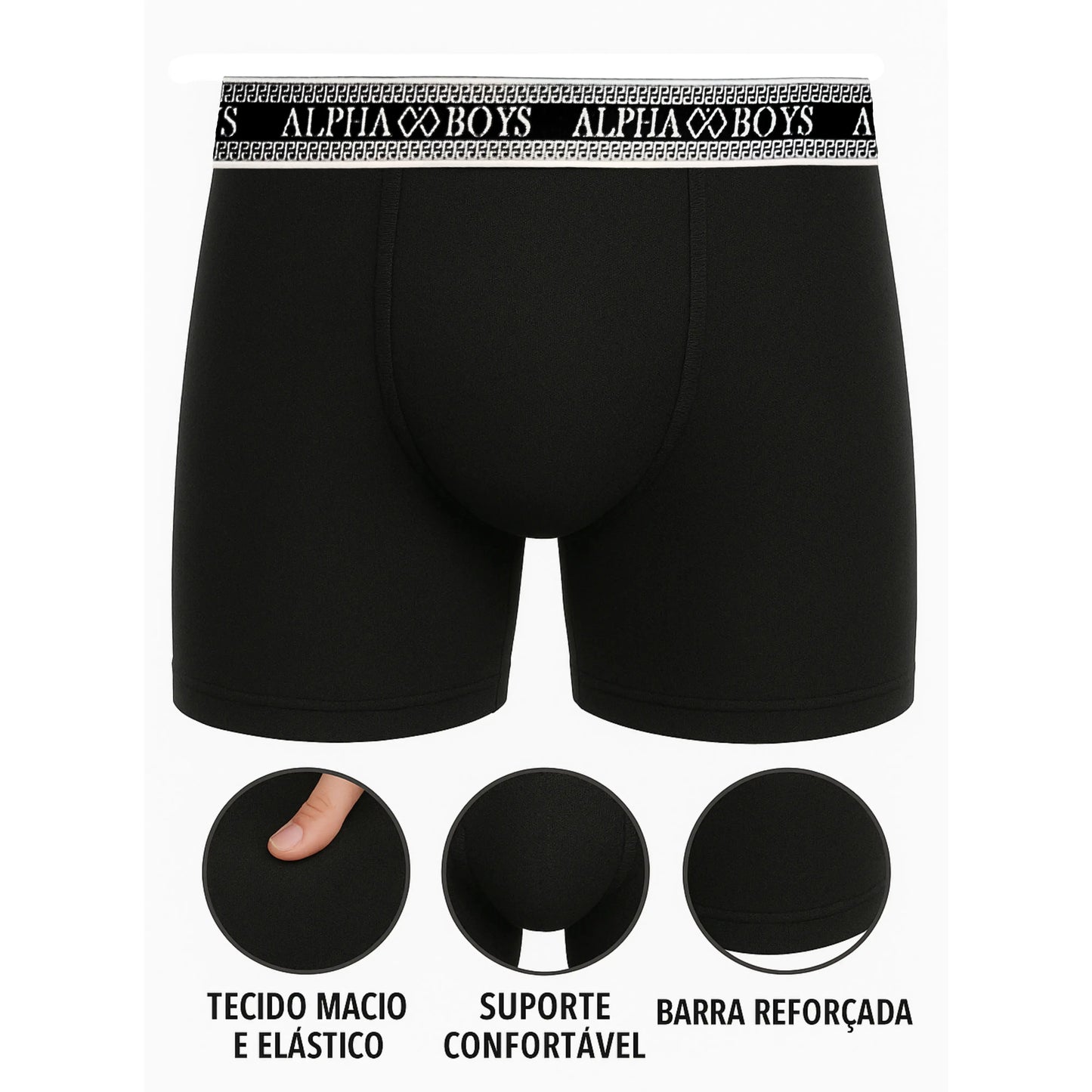 Cueca Boxer Masculina | Escolha a Cor | Alpha Boys – Conforto e Performance